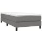 Boxspringbett Dunkelgrau 90x200 cm Stoff