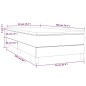 Boxspringbett mit Matratze Dunkelgrau 90x200 cm Samt