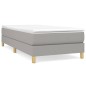 Boxspringbett Hellgrau 90x200 cm Stoff