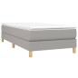 Boxspringbett Hellgrau 90x200 cm Stoff