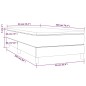 Boxspringbett mit Matratze Schwarz 90x200 cm Stoff