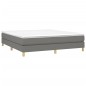 Boxspringbett Dunkelgrau 180x200 cm Stoff