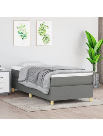 Boxspringbett Dunkelgrau 80x200 cm Stoff