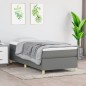 Boxspringbett Dunkelgrau 80x200 cm Stoff