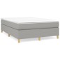 Boxspringbett Hellgrau 140x200 cm Stoff