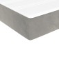 Boxspringbett mit Matratze Hellgrau 80x200 cm Samt