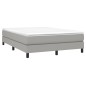 Boxspringbett Hellgrau 140x200 cm Stoff