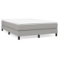 Boxspringbett mit Matratze Hellgrau 140x200 cm Stoff