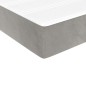 Boxspringbett mit Matratze Hellgrau 140x200 cm Samt