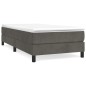 Boxspringbett Dunkelgrau 100x200 cm Samt