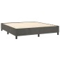 Boxspringbett Dunkelgrau 160x200 cm Samt