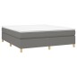 Boxspringbett mit Matratze Dunkelgrau 180x200 cm Stoff