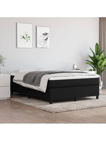 Boxspringbett Schwarz 140x200 cm Stoff