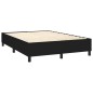 Boxspringbett Schwarz 140x200 cm Stoff