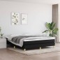 Boxspringbett mit Matratze Schwarz 180x200 cm Stoff