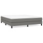 Boxspringbett mit Matratze Dunkelgrau 180x200 cm Stoff