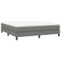 Boxspringbett mit Matratze Dunkelgrau 180x200 cm Stoff