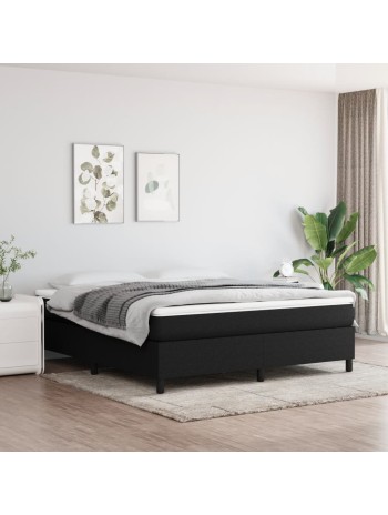 Boxspringbett Schwarz 160x200 cm Stoff