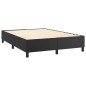 Boxspringbett Schwarz 140x190 cm Kunstleder