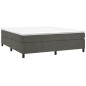 Boxspringbett Dunkelgrau 180x200 cm Samt