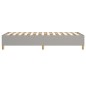 Boxspringbett Hellgrau 100x200 cm Stoff