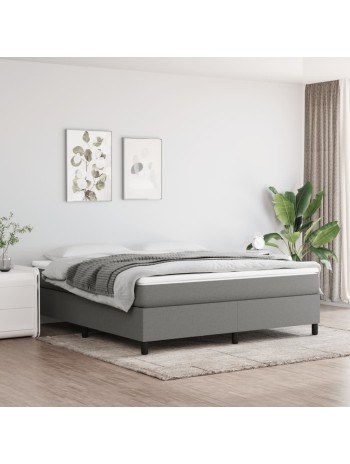 Boxspringbett Dunkelgrau 180x200 cm Stoff