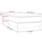 Boxspringbett mit Matratze Hellgrau 100x200 cm Stoff