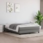 Boxspringbett Dunkelgrau 140x190 cm Stoff