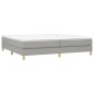 Boxspringbett Hellgrau 200x200 cm Stoff