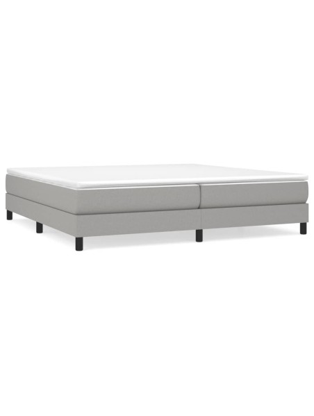 Boxspringbett Hellgrau 200x200 cm Stoff