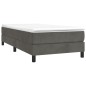 Boxspringbett mit Matratze Dunkelgrau 90x190 cm Samt