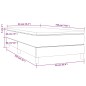 Boxspringbett mit Matratze Dunkelgrau 90x190 cm Samt