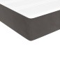 Boxspringbett mit Matratze Dunkelgrau 200x200 cm Samt