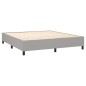 Boxspringbett Hellgrau 160x200 cm Stoff