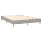 Boxspringbett Hellgrau 140x190 cm Stoff