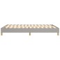 Boxspringbett Hellgrau 140x190 cm Stoff