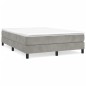 Boxspringbett mit Matratze Hellgrau 140x190 cm Samt