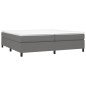 Boxspringbett Dunkelgrau 200x200 cm Stoff