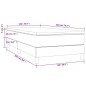 Boxspringbett mit Matratze Dunkelgrau 100x200 cm Stoff