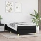 Boxspringbett mit Matratze Schwarz 100x200 cm Stoff