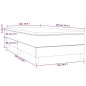 Boxspringbett mit Matratze Schwarz 100x200 cm Stoff