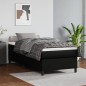 Boxspringbett Schwarz 90x190 cm Kunstleder