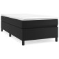 Boxspringbett Schwarz 90x190 cm Kunstleder