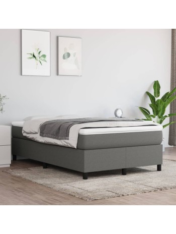 Boxspringbett Dunkelgrau 120x200 cm Stoff