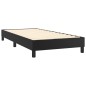 Boxspringbett mit Matratze Schwarz 90x200 cm Kunstleder