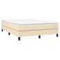 Boxspringbett Creme 140x200 cm Stoff