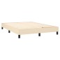 Boxspringbett Creme 140x200 cm Stoff