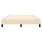 Boxspringbett Creme 140x200 cm Stoff