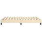 Boxspringbett Creme 140x200 cm Stoff