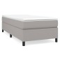 Boxspringbett mit Matratze Hellgrau 100x200 cm Stoff